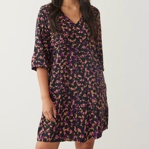 Reitmans Buttoned-Down Shift Dress with 3/4‎ Raglan Sleeves